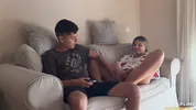 My stepsister won't let me finish a video game until I fuck her first