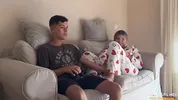 My stepsister won't let me finish a video game until I fuck her first