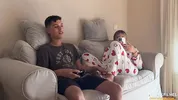 My stepsister won't let me finish a video game until I fuck her first