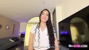 Beautiful 18yo girl with curly hair and a perfect ass comes to my studio to fuck hard