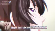 Big titted aunt gives blowjob to hentai virgin and he spits cum on her face!!
