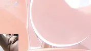 Big titted aunt gives blowjob to hentai virgin and he spits cum on her face!!