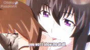 Big titted aunt gives blowjob to hentai virgin and he spits cum on her face!!