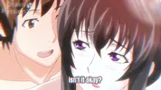 Big titted aunt gives blowjob to hentai virgin and he spits cum on her face!!