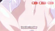 Big titted aunt gives blowjob to hentai virgin and he spits cum on her face!!