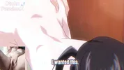 Big titted aunt gives blowjob to hentai virgin and he spits cum on her face!!