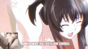 Big titted aunt gives blowjob to hentai virgin and he spits cum on her face!!