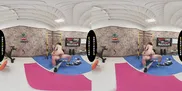 BRAZZERS VR - Watch Lulu Chu Fuck Her Client In The Gym Before She Returns To Suck Your Cock