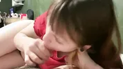 Young redhead eEnjoys Guy's Cum