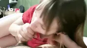 Young redhead eEnjoys Guy's Cum