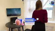Master class on blowjob in stockings ended with cum in her throat