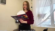 Master class on blowjob in stockings ended with cum in her throat