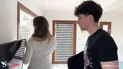 Blonde Slutty Wife Seduces Shy Antenna Guy and Gets Fucked Hard