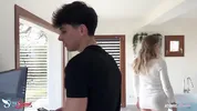 Blonde Slutty Wife Seduces Shy Antenna Guy and Gets Fucked Hard