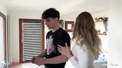 Blonde Slutty Wife Seduces Shy Antenna Guy and Gets Fucked Hard
