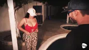 Husband gives his busty Latina a pool and she cheats on him by sucking the instructor's cock