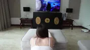 ANAL. Distracted stepsister from the game and fucked her tight ass.