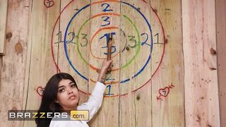 BRAZZERS - Tiamaria & Lucy Lotus Turn Axe Throwing Into A Wild Dildo Date Night With A Hot Threesome