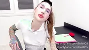 He fucked his teacher and made her lick his cum from the desk