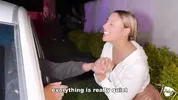 A lost innocent girl is rescued by old Uber driver and he cums in her mouth / ALIX VLOGS - DR POV
