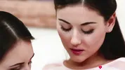 Fingering deep inside this sexy British girl - Lesbea