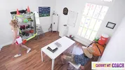 Clever Cheerleader Khloe Kingsley, "Are You Saying My Pantyless Pussy isn't Turning You On?"
