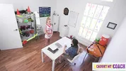Clever Cheerleader Khloe Kingsley, "Are You Saying My Pantyless Pussy isn't Turning You On?"