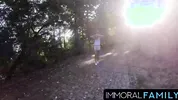 Woodland Chase, Topless Alexis Hunts Horny Pranksters!
