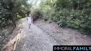 Woodland Chase, Topless Alexis Hunts Horny Pranksters!