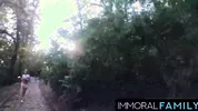 Woodland Chase, Topless Alexis Hunts Horny Pranksters!