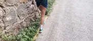 Walking public and show panties and shaved pussy