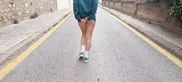 Walking public and show panties and shaved pussy