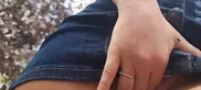 Walking public and show panties and shaved pussy