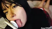 ASMR - Student girl makes you cum Wet Licking, Sucking, Jerking you off, Countdown, Pillow Humping, 3DIO | EmmaTASMR
