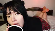ASMR - Student girl makes you cum Wet Licking, Sucking, Jerking you off, Countdown, Pillow Humping, 3DIO | EmmaTASMR