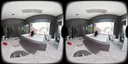 VR Bangers: Young Neighbors Threesome Sex with Virgin Student FFM Blowjob in a Bubble Bath | VR Porn