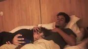 Watching a movie with my step sister ends up eating my penis