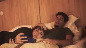 Watching a movie with my step sister ends up eating my penis