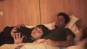 Watching a movie with my step sister ends up eating my penis