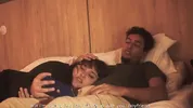 Watching a movie with my step sister ends up eating my penis