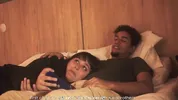 Watching a movie with my step sister ends up eating my penis