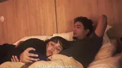 Watching a movie with my step sister ends up eating my penis