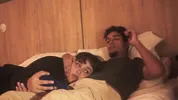 Watching a movie with my step sister ends up eating my penis