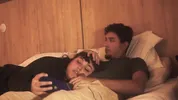Watching a movie with my step sister ends up eating my penis