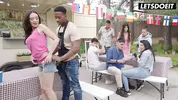 Public Cowgirl on a Picnic Table... Crowd Pulls Out Their Phones