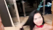 Empanadas Sales Boy from zero sales to hot fuck with his client who had no money christmas eve, he cumshots a lot in her mouth (PART 2)