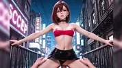 Hentai 3D ( Dandadan ) Momo Ayase horny in the middle of the street Momo fucking on the floor