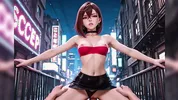 Hentai 3D ( Dandadan ) Momo Ayase horny in the middle of the street Momo fucking on the floor