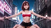 Hentai 3D ( Dandadan ) Momo Ayase horny in the middle of the street Momo fucking on the floor