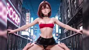 Hentai 3D ( Dandadan ) Momo Ayase horny in the middle of the street Momo fucking on the floor